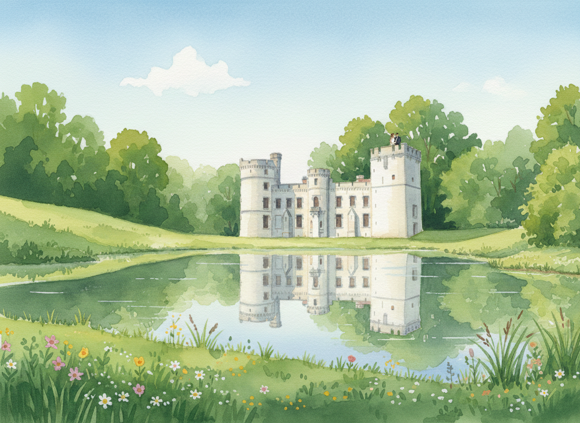 Aline en Arnaud zitten op een deken tussen de bomen